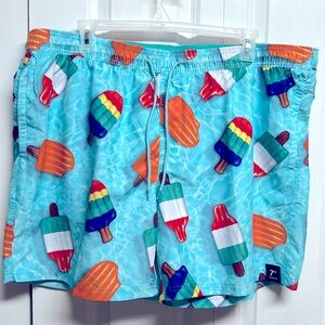 No Boundaries Multi Color Pop Sickle Print Swim Trunks Size 2XL NWT